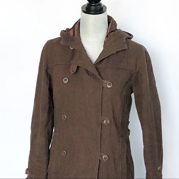 Columbia Wool XCO Hooded Buckle Long Coat SZ XS - Picture 2 of 8